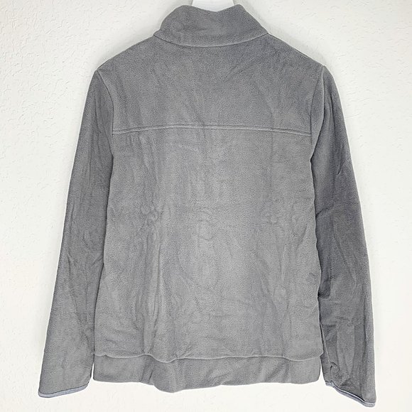 Polar Fleece Plush Quarter-Zip Pullover in Grey - Picture 3 of 5